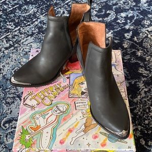 Jeffery Campbell Black Leather Boots